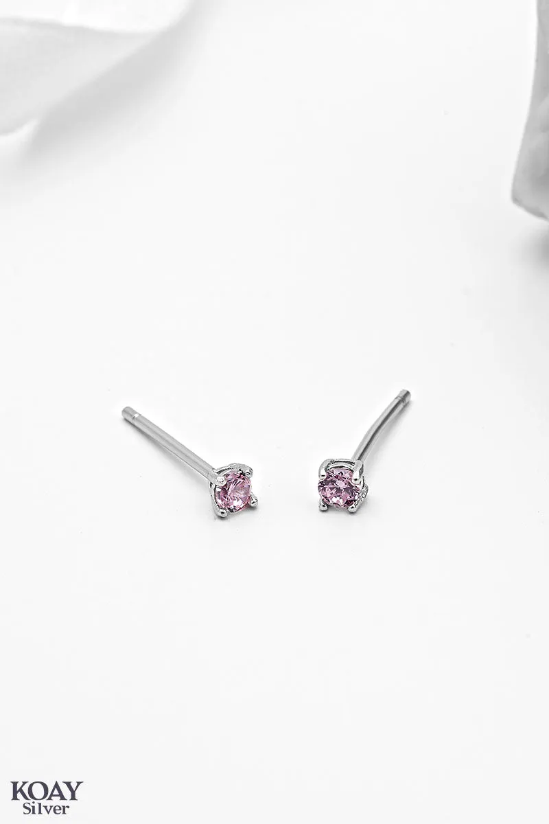 Tiny Rose Zircon Earring