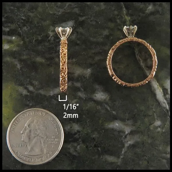 Trinity Scroll Montana Sapphire Ring