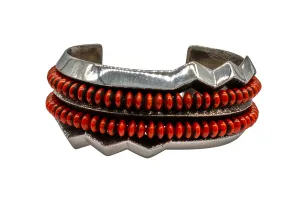 Tufa Cast Coral Bead Cuff | Aaron Anderson