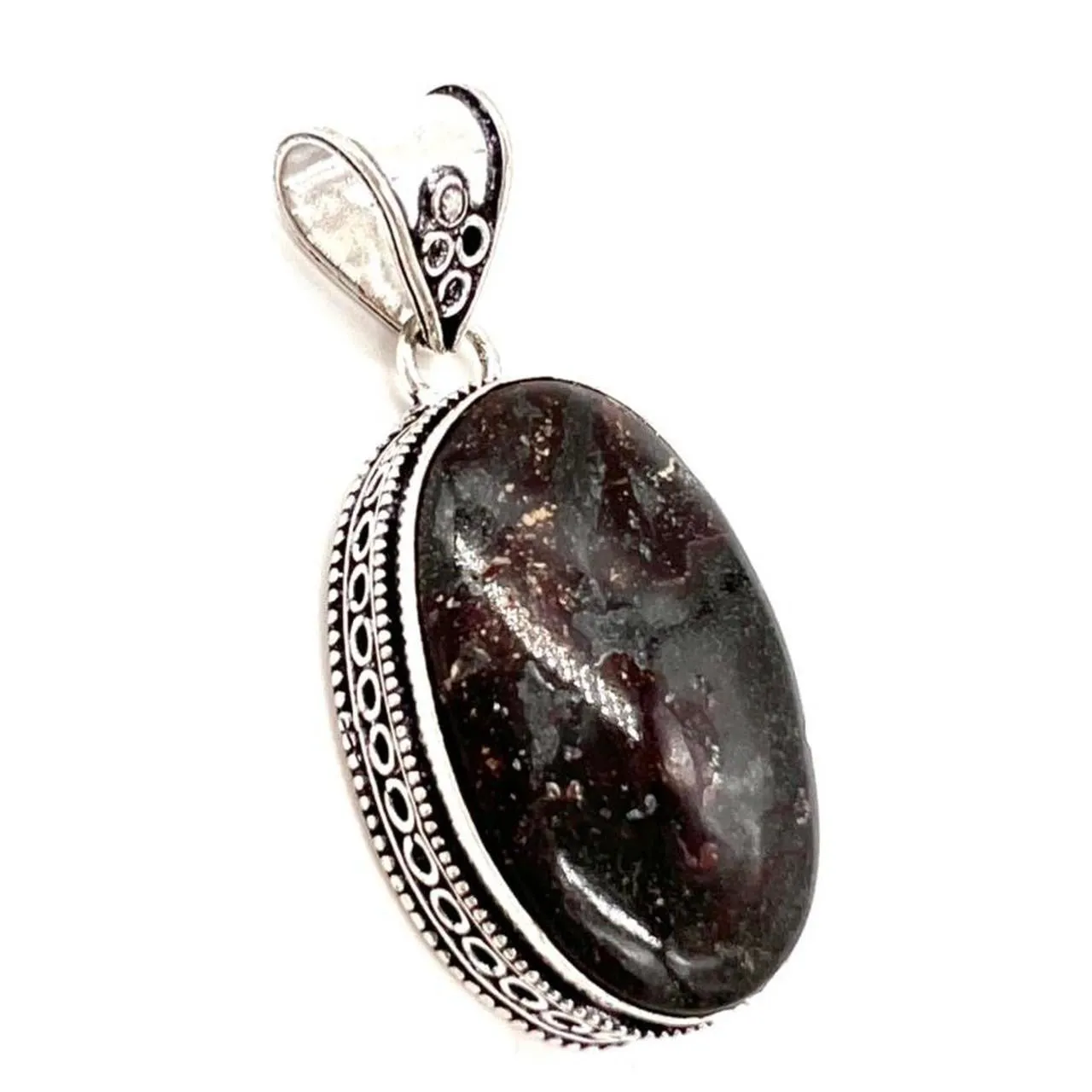 Vintage Look Eudialyte Gemstone 925 Sterling Silver Jewellery Pendant Gift for Her
