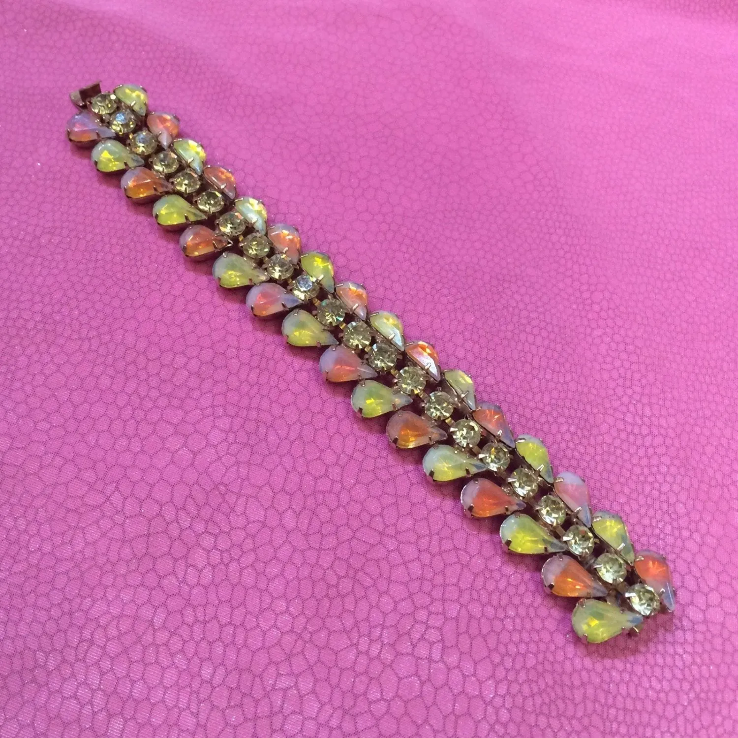 Vintage Opal Glass bracelet by Kramer