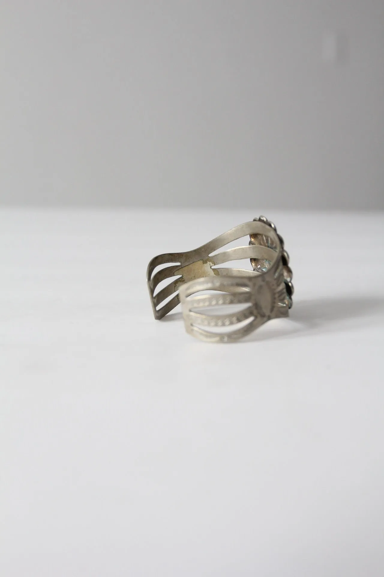 vintage silver and turquoise cuff
