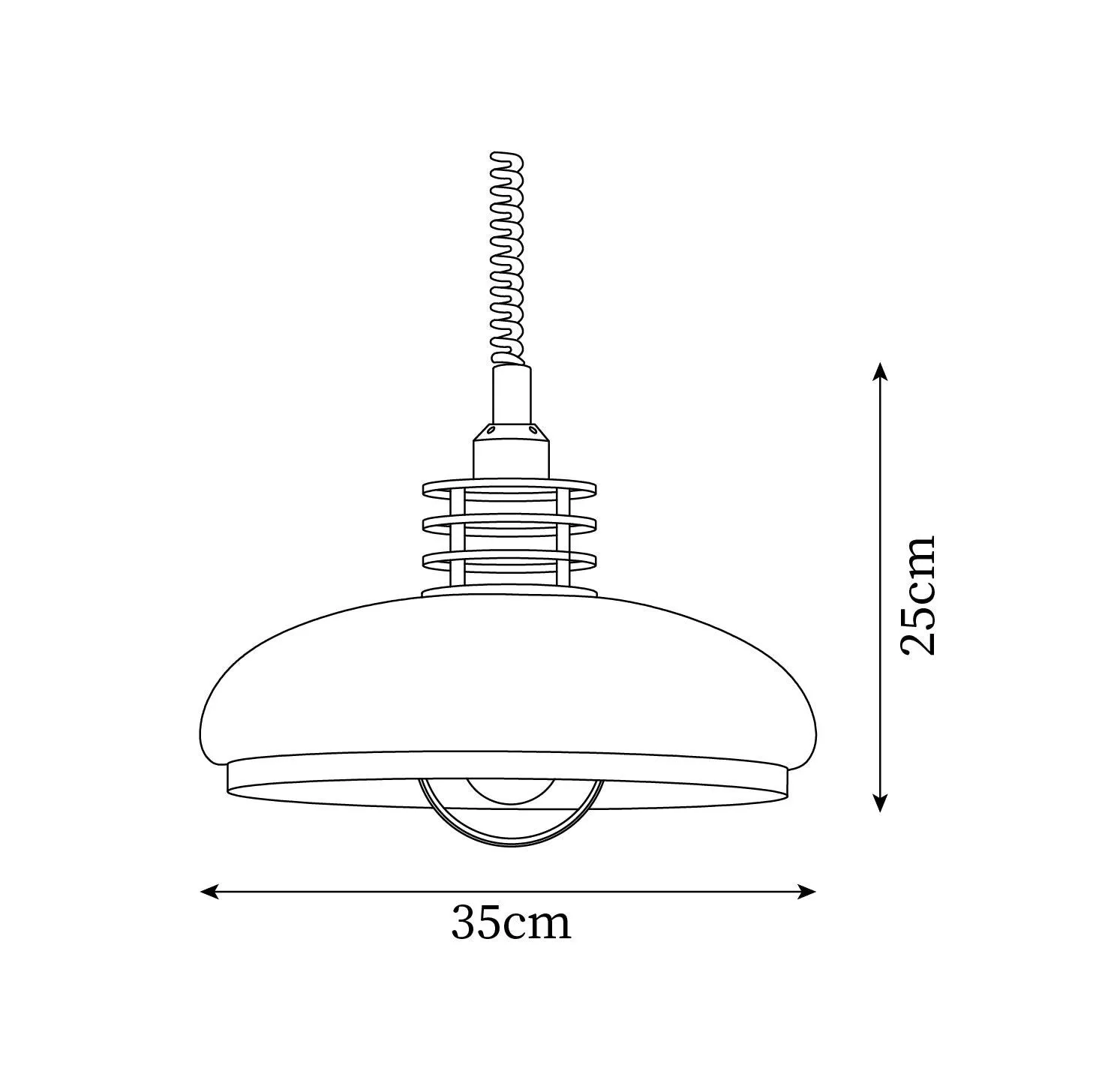 Vistosi Pendant Lamp 13.8″- 9.8″