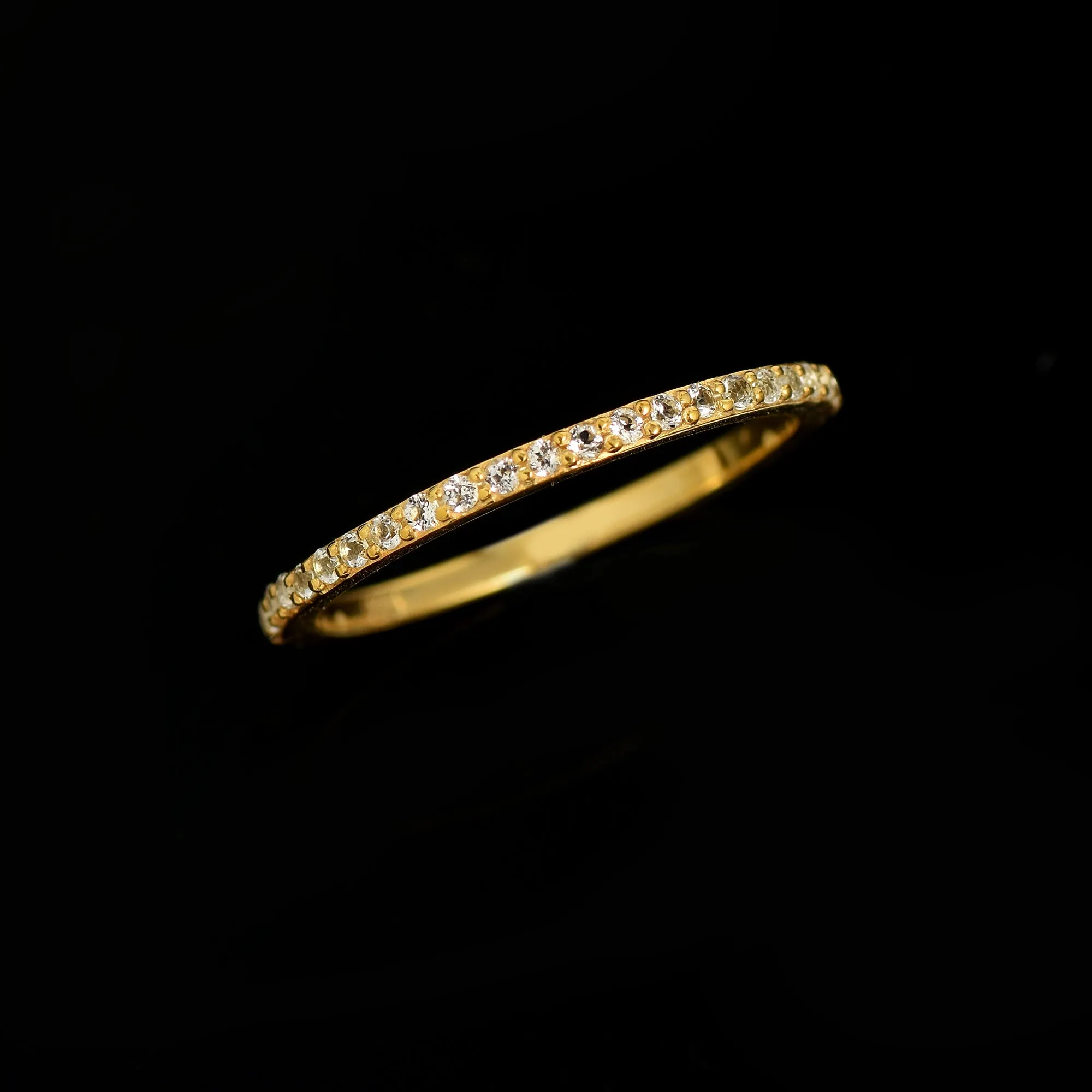 White Topaz stackable Ring