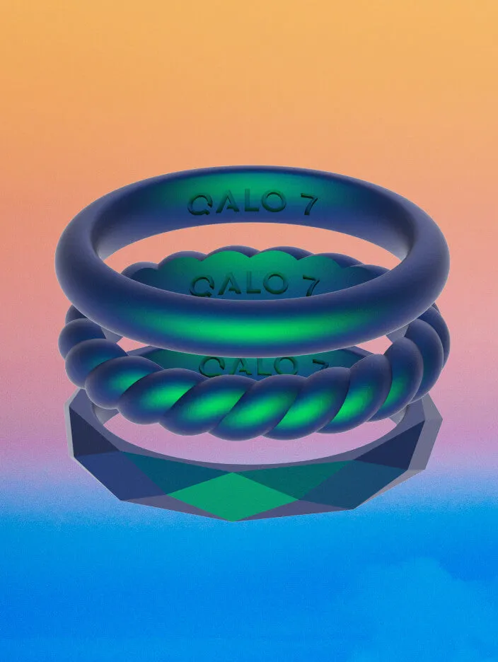 Women's Holographic Classic Stackable Silicone Ring