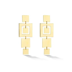 Yellow Gold Foundation Statement Earrings