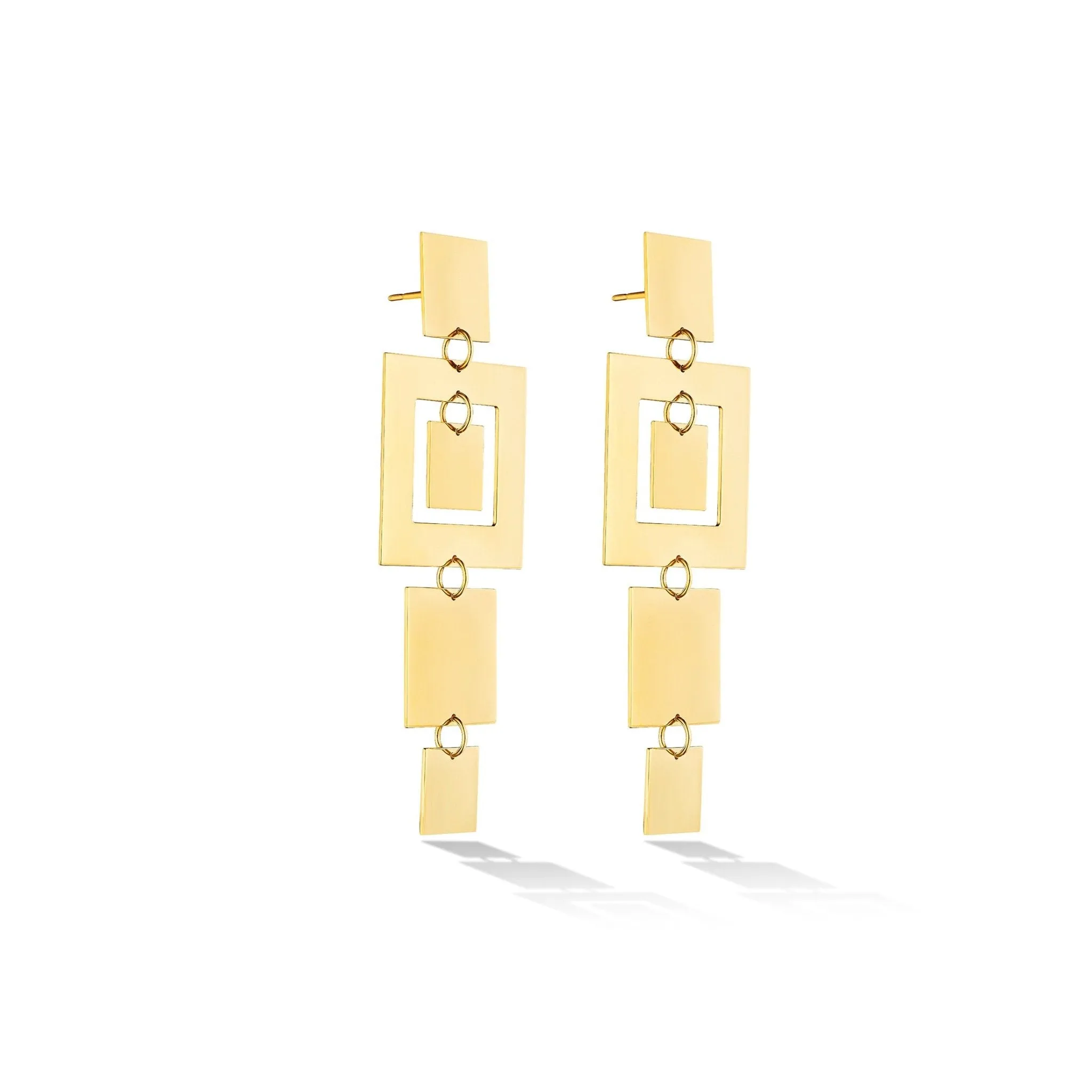 Yellow Gold Foundation Statement Earrings