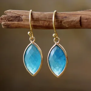 Yiing Blue Quartz Drop Earrings