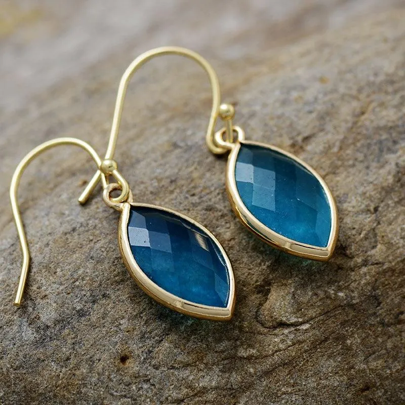 Yiing Blue Quartz Drop Earrings
