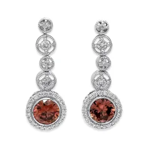 Zircon & Diamond Earrings