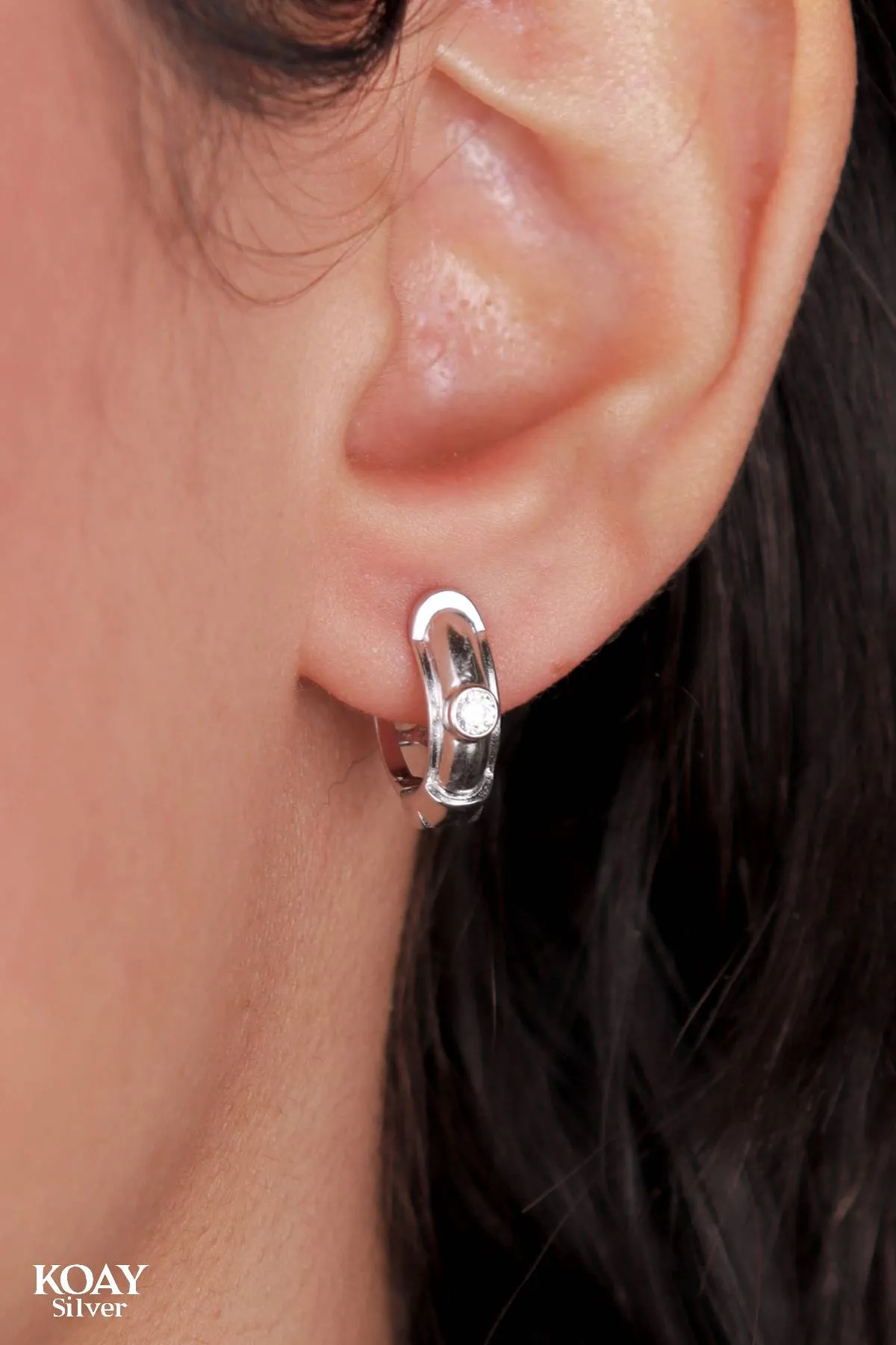 Zircon Hoop (017) Earring
